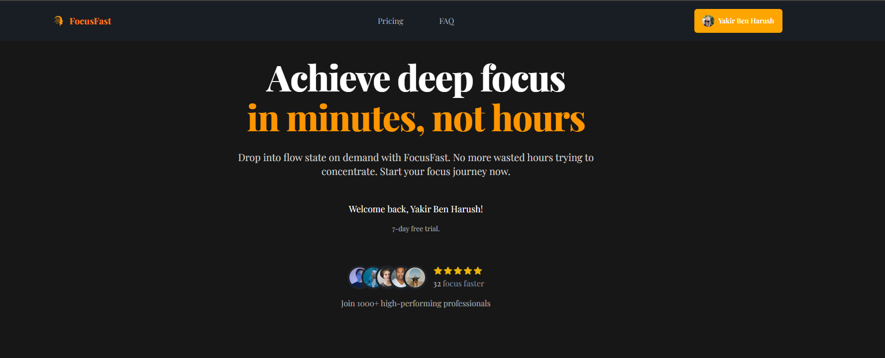 FocusFast - Productivity App